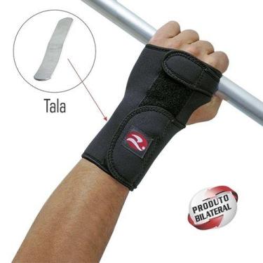 Imagem de Munhequeira Com Tala Removível Ajustável 0850 Realtex, Preto