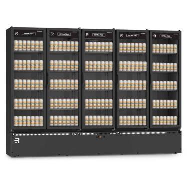 Imagem de Auto Serviço Vanguard Extra Frio 5 Portas Vidro Aquecido Preto/Preto ASVEF5P 220V - Refrimate