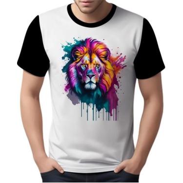 Imagem de Camisa Camiseta Leão Rei da Selva Savana Rosto Estampa HD 4 - Enjoy Sh