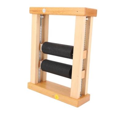 Imagem de Rolo Massageador de Antebraço, Rolos Duplos Ergonômicos, Massageador de Braço de Madeira Com Força Ajustável para Academias de Ginástica, Escritórios, Trabalhadores de Mesa,