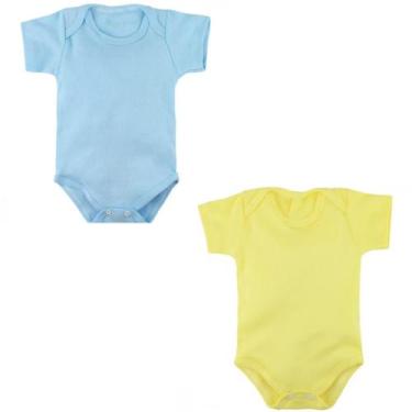Imagem de Body Criança Bebê Menino Menina KIT 3 Body Liso Infantil Nenem - Samba