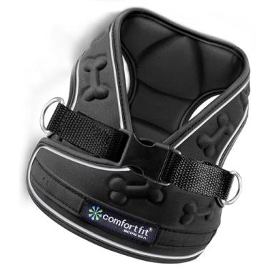 Imagem de Metralhadora para animais de estimação com ajuste confortável; interior acolchoado macio e exterior reflexivo para filhotes ● fácil de colocar e tirar ● colete pequeno para cães sem puxar, garante que o seu cão seja confortável e confortável