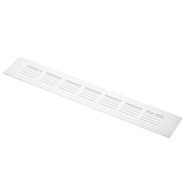 Imagem de METALLIXITY Grade de ventilação retangular (300 x 50 mm/11,81 "x1,97"), saída de ar de parede com venezianas de liga de alumínio - para armários de guarda-roupa armários, prata