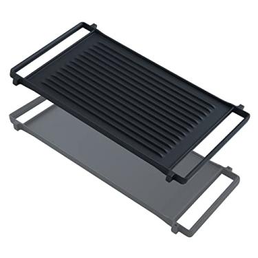 Imagem de Peças de reposição para grelha WB31X24998 WB31X24738 para peças de fogão GE Placa de grelha superior General Electric Gas Range Parts reversível Ferro fundido central Griddle Flat Top Pan 1 pacote
