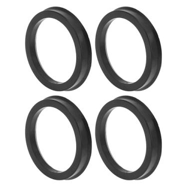 Imagem de INFINAUTO Anéis centralizados no cubo da roda do carro OD 72,6 mm para ID 59,1 mm Eixo central de rodas com absorção de choque Hubrings plástico preto durável