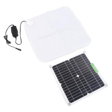 Imagem de Almofada de Aquecimento para Animais de Estimação, Manta de Aquecimento Elétrico de Painel Solar 12V 50W, Manta Aquecida Interna Portátil Macia Almofada de Aquecimento para