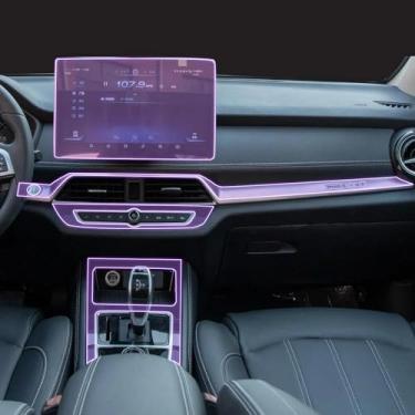 Imagem de HNYDM Consola central interior do carro película protetora TPU transparente anti arranhões adesivo tela LCD PPF, para BYD Song EV 2019-2022