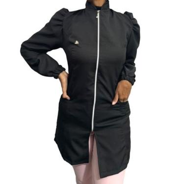 Imagem de Jaleco Manga Princesa. - Aide Jalecos, Preto, PP