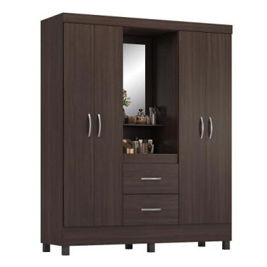 Imagem de Guarda Roupa Capelinha Lord 4 Portas com Espelho - Demóbile, Café Touc