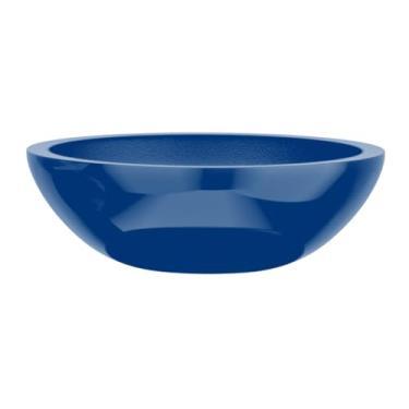 Imagem de Vaso Bacia Suculenta Para Planta Flor Fibra Vidro 25cm Cores (AZUL METALICO)