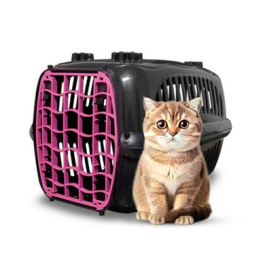 Imagem de Caixa de Transporte Para Cachorro Pequeno Burdog Black N1, Rosa