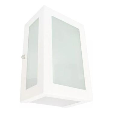 Imagem de Arandela 5 Vidros Branca Externa Retangular Bocal E27(Branco) - Avant,