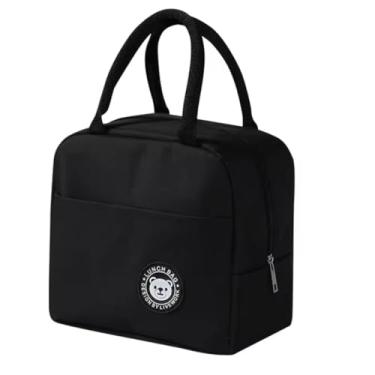 Imagem de Bolsa Sacolca Termica Lancheira Marmita Academia Trabalho (Preto)
