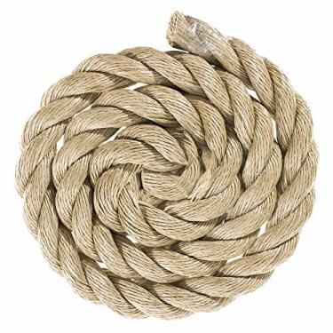 Imagem de GOLBERG G ProManila Corda (1/4 pol. - 2 pol. ) Tan Twisted 3 fios - Marinho, náutico, projetos DIY, tie Down (10 pés - 600 pés), Tan, 1 1/2 Inch x 600 Feet
