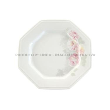 Imagem de Prato Sobremesa 20 cm Porcelana Schmidt - Dec. Romântica Prisma 2 LINH