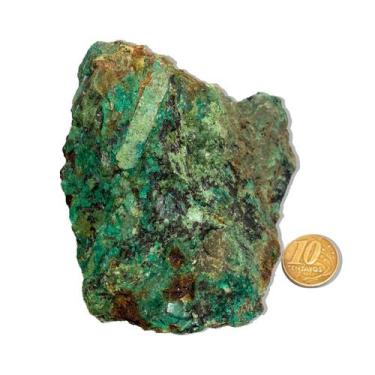 Imagem de 01 Malaquita Pedra Bruto Natural 450 a 500g 10 a 15cm Tipo B - Cristai