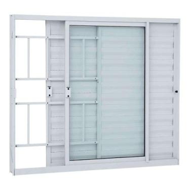 Imagem de Janela Veneziana Grade Classic em Alumínio 100 x 120 x 7,6 cm 3 Folhas