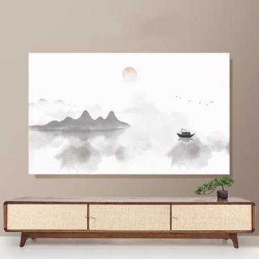 Imagem de WMLTZFUS Capa protetora contra poeira para TV moderna simples elástica para pendurar / desktop/curvado universal TV tecido esticável fácil de usar (tamanho: 106 ~ 86 polegadas)-Tipo 03||55-60