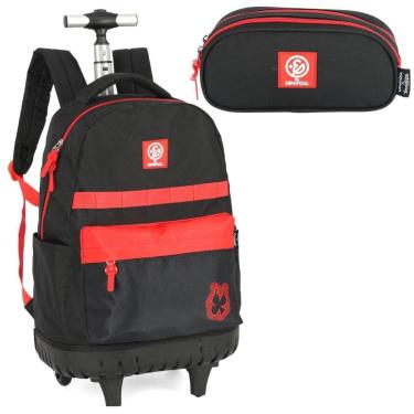 Imagem de Kit Mochila De Rodinha E Estojo Bolsa Original Enaldinho-Masculino