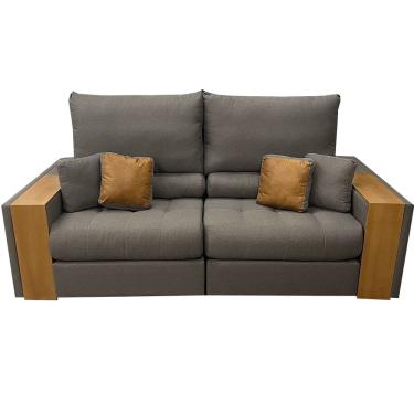 Imagem de Sofá Sorrento 4 Lugares Retrátil e Reclinável Tecido Linho 230cm Innove Cor Grafite