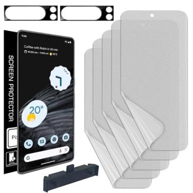 Imagem de [5+2] [com kit de instalação] 5 películas protetoras de tela de TPU antirreflexo (fosco) + 2 protetores de lente + kit de instalação (EZ KIT) compatível com Google Pixel 8 pro 5G 2023 protetor de tela