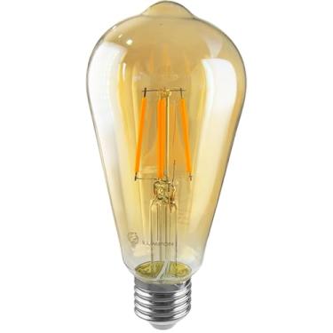 Imagem de 3 Lâmpadas Filamento Led St64 4w Âmbar Retro Vintage Decorativa