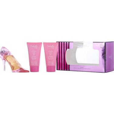 Imagem de Perfume Feminino Disney Cinderella Pink EDP Spray 60 Ml&Loção Corporal 75 Ml& Gel Banho