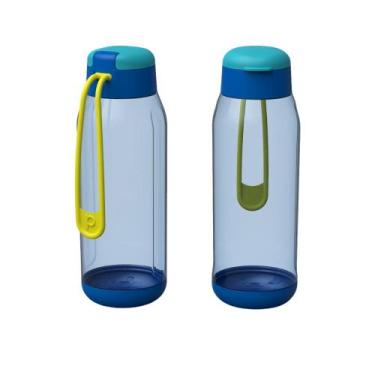 Imagem de Garrafinha Água Squeeze Esporte 550ml Com Alça Resistente Bpa Free Esc