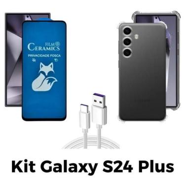 Imagem de Capa + Película Fosca Privacidade + Cabo USB Tipo C para Samsung Galax