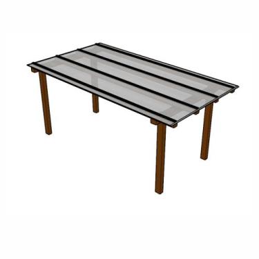 Imagem de Kit Policarbonato Branco Refletivo 6mm 2,00m x 6,00m - Perfis Naturais