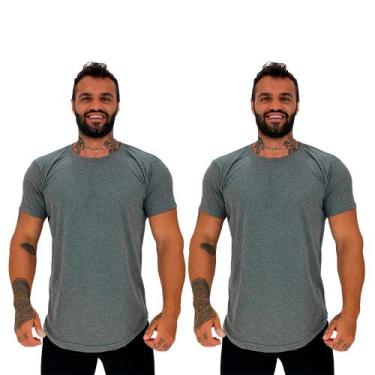 Imagem de Kit 2 Camiseta Longline MXD Conceito Slim Cores Básicas e Mescladas Li