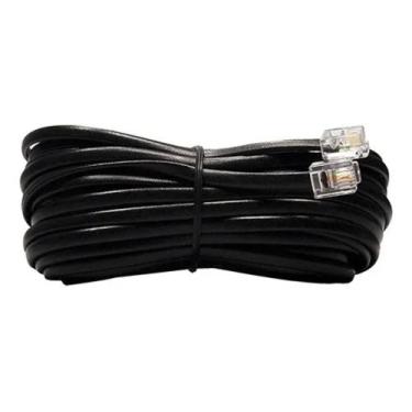 Imagem de extensão telefone fax interneed plug 10 m preta
