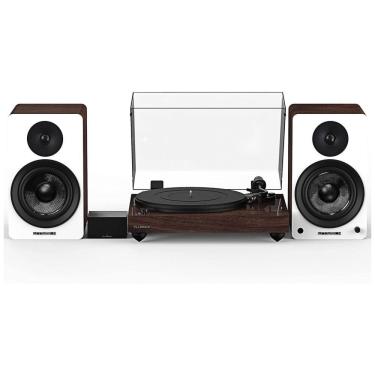 Imagem de Vitrola Toca Discos Retrô com Pré Amplificador e Alto Falantes, 120W, 110v, FLUANCE RT82WPA61WW, Marrom Escuro