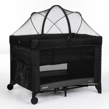 Imagem de Berço portátil desmontável Hello Infanti,  Preto Noite