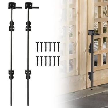 Imagem de URDOGSL Haste de queda de parafuso de cana resistente de 91 cm - trava de aterramento de portão de aço projetada para portões de vinil de metal de madeira ou aplicações de cerca de portas duplas -