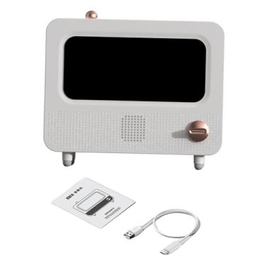 Imagem de Wswqop Umidificador de, difusor de aroma elétrico, umidificador de simulação de lareira, difusor de óleo essencial para a sala de casa, Branco