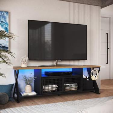 Imagem de Rack para Tv até 60 Polegadas Industrial com Iluminação em Led RGB - P