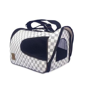 Imagem de Bolsa Mala Para Transporte Pets Cães e Gatos - MAVE PET, Branco_Cinza_