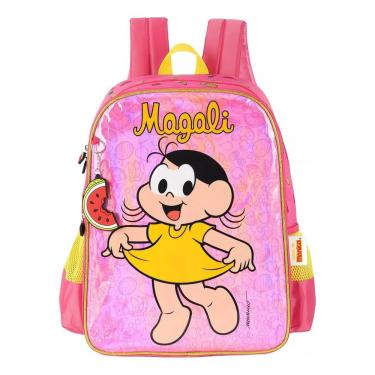 Imagem de Mochila Monica Rodinhas Infantil Feminina Escolar Grande