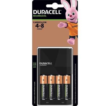 Imagem de Carregador de Pilha Duracell com 4 pilhas 2500mah