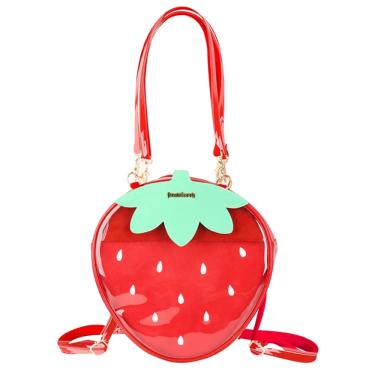 Imagem de Bolsa de ombro wildfinding Ita Bag Morango Fruta Rosa Vermel