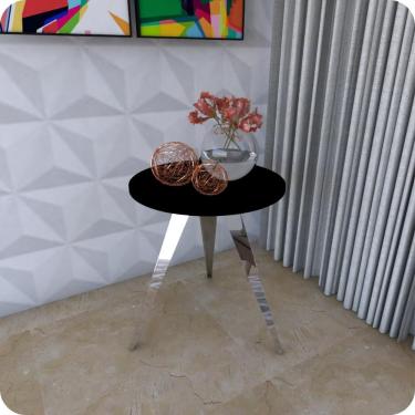 Imagem de Mesinha Lateral De Canto Para Sala e Quarto Redonda c. P