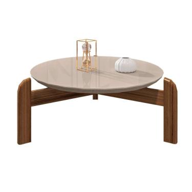 Imagem de Mesa de Centro Lizz Off White e Cedro