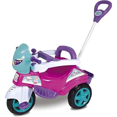 Imagem de Triciclo Infantil Menina Rosa Passeio 3 Rodas Motoca Baby Girl