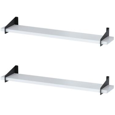 Imagem de 2 Prateleiras Suspensa Estilo Industrial Madeira 60cm FS P - Fassin Sh