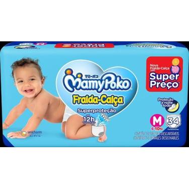 Imagem de Fralda Calça Descartável MamyPoko Superproteção M com 34 unidades