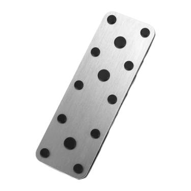 Imagem de REPAIROCK 1 peça de cobertura de pedais de apoio para os pés almofadas de pedal descanso de pé capa de pedal morto para Subaru Forester 2003-2005 liga de alumínio tom prata