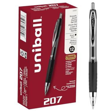 Imagem de Uni-ball 33950 Signo 207 caneta de gel retrátil, tinta preta, 0,7 m, Preto, 12-Count