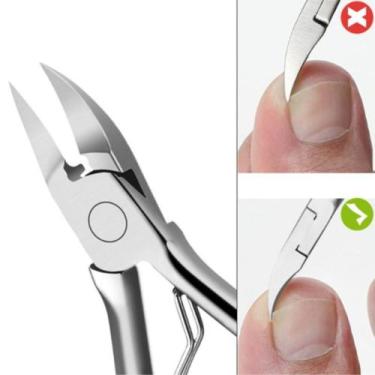 Imagem de Kit 3 Alicate De Corte De Unha curvado Profissional para podologia, ma