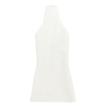 Imagem de YIJU 1/6 de escala Figura vestido corporcon vestido de verão de moda retrô mini vestido curto para 12 '' feminina figura figur , Branco